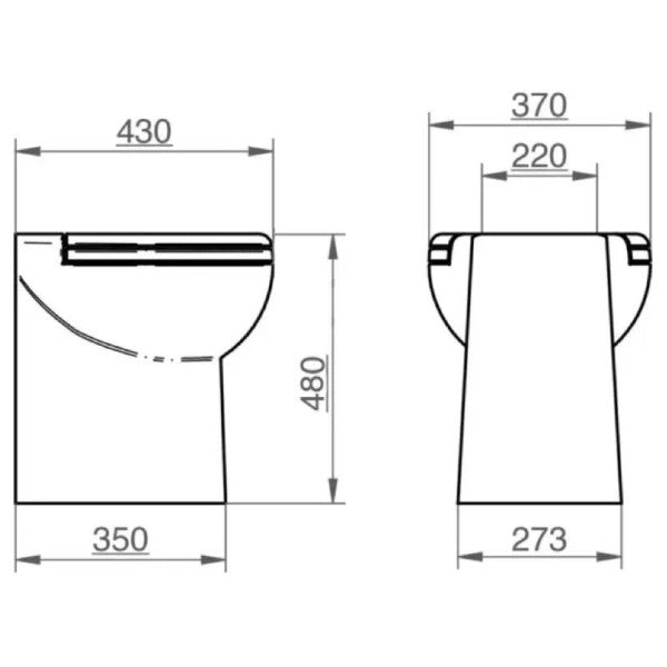 Planus Artic 430 12V Elektrisk Marin Toalett med SoftClose 
