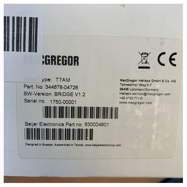 T7AM マクレガー ハトラパ ブリッジ コントロール ユニット - 344678-04726 