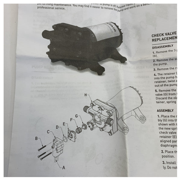 Shurflo 94-801-10 Oberbau für Aqua King II 4.0 und 5.0 GPM Pumpen 