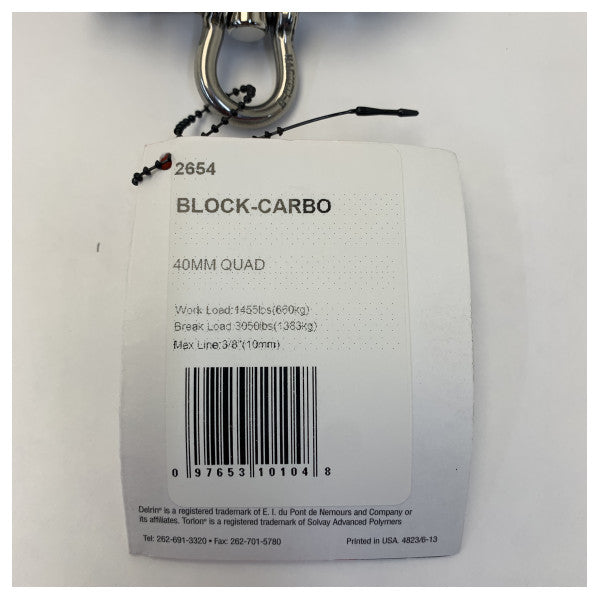 Harken 40 mm Quatro Carbo Block - 2654 