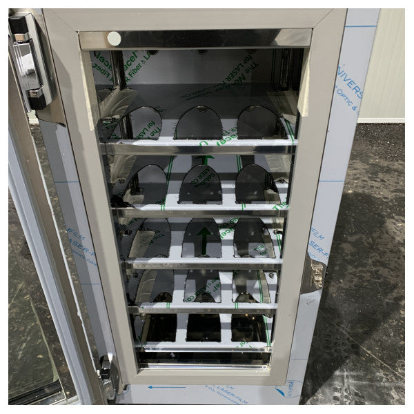 Veco ruostumattomasta teräksestä valmistettu 15-pullon viinikellari G62745 12V 