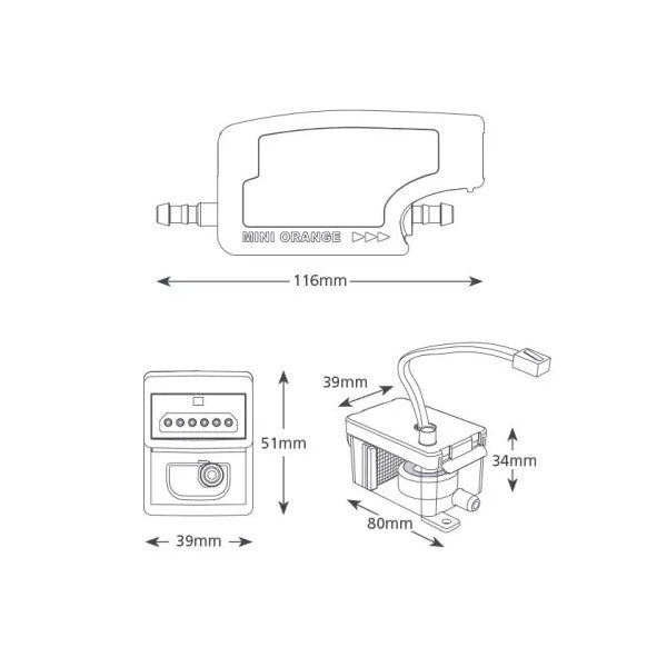 アスペン ミニ オレンジ A011 サイレント コンデンセーション ウォーターポンプ 