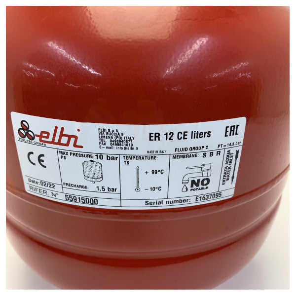 Zbiornik rozszerzeniowy systemu klimatyzacji Veco 12L CZERWONY - M3603C - A102L20 