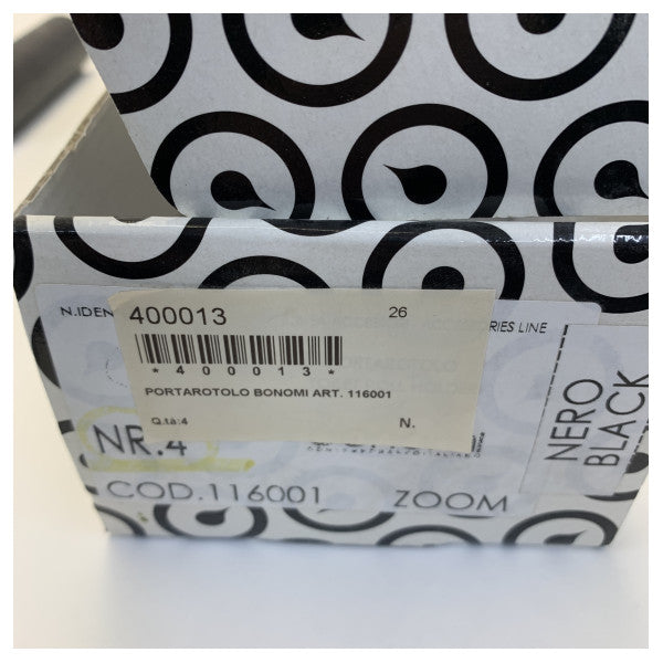 Bonomi Black Coated Toiletpapirholder - 116001 