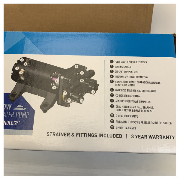 Bomba de Água Doce Shurflo Aqua King II 15L/min 12V 