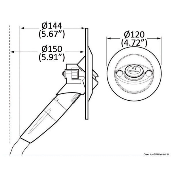 Whale Twist Retractable Marine Shower Head White - 1529013 
