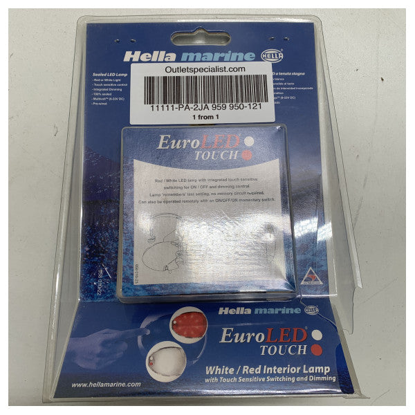 Hella Marine Red Touch Slop Spot 12/24V White - 2ja 959 950-121