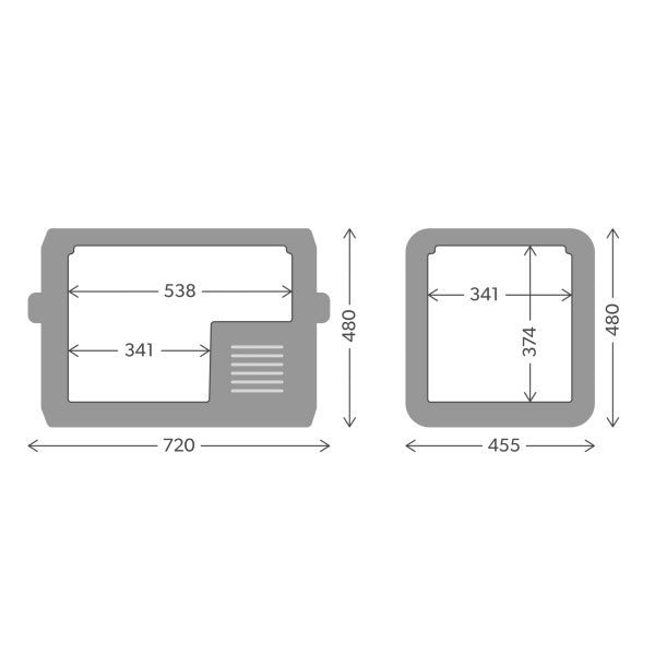 Dometic CFX5 Compressore Scatola di Raffreddamento 55L Nera 12/24/230V - 97000050783 