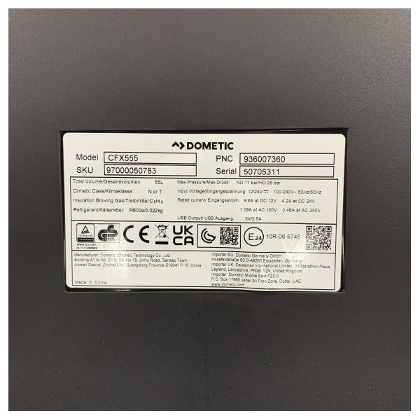 Dometic CFX5 Compressore Scatola di Raffreddamento 55L Nera 12/24/230V - 97000050783 