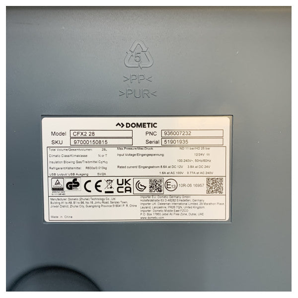 Dometic CFX2 Компресорний охолоджувач ящик 28L 12/24/230V Ocean - 97000150815 