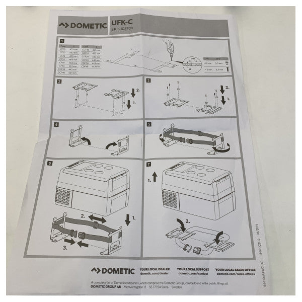 Dometic CF/CXF Compressor Cooler Box Fixing Kit - 9105303708 