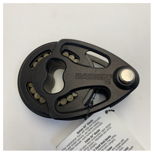 Harken 3047 Alüminyum Yüksek Yük Teardrop Rigging Bloku 75 mm 