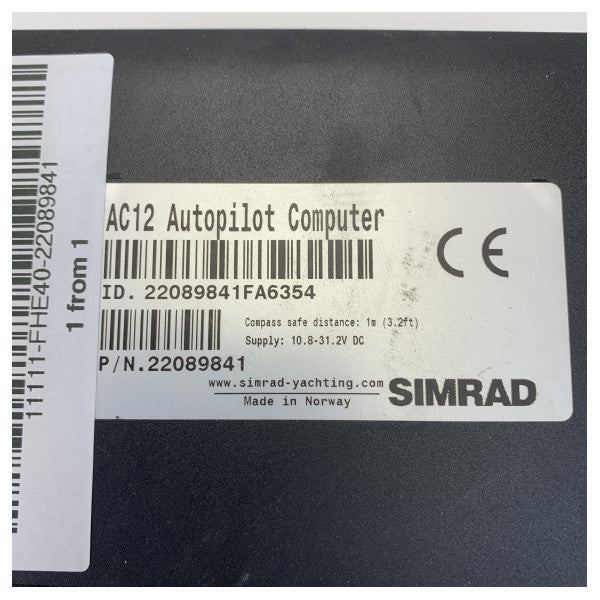 Simrad 22089841 AC12 Autopilot Control Computer - Processor for Motor and Sailboat 