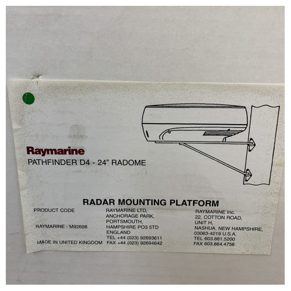 Raymarine M92698 nosač za radar bijeli 