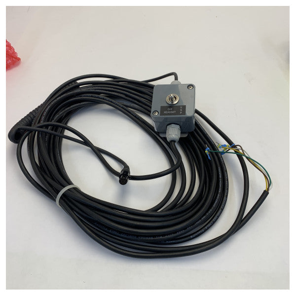 Zenitel headset med boom mikrofon, hovedbøjle og 10m kabel - VSP-36-PEL-Y 