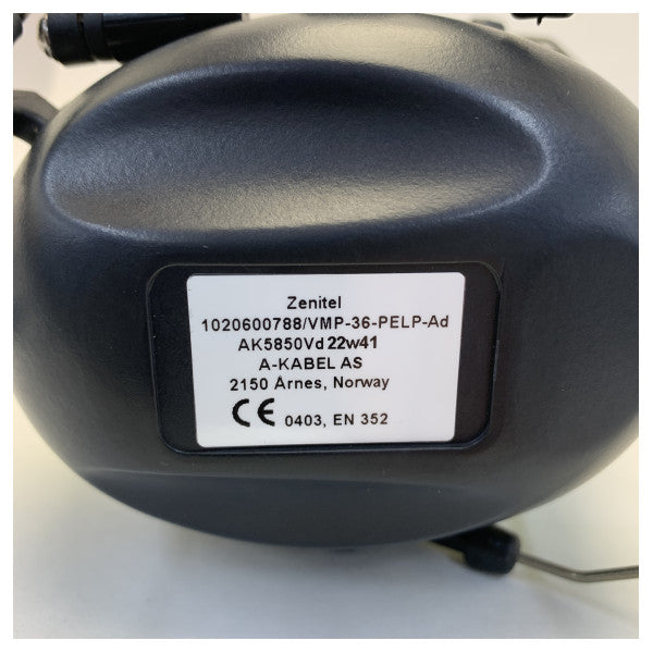 Гарнітура Zenitel з мікрофоном на штанзі, наголов'я та кабелем 10м - VMP-36-PELP-AD 