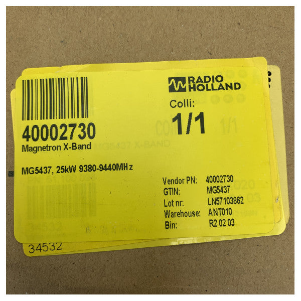 E2V MG5437 X-Band Radar Magnetron 25 kW 