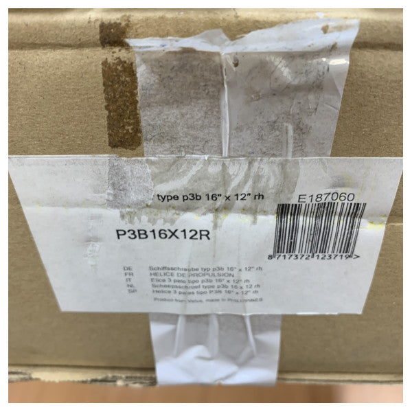 Vetus P3B16X12R Propeller 3-Blade 16 x 12 Inch Id-dritt 