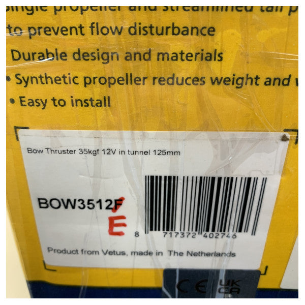 Vetus BOW3512E keulavipukone 35 KGF 12V 150 mm 