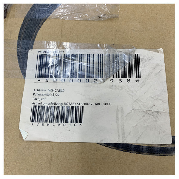 دليل محرك خارجي Vetus HCAB10 كابل توجيه يدوي 