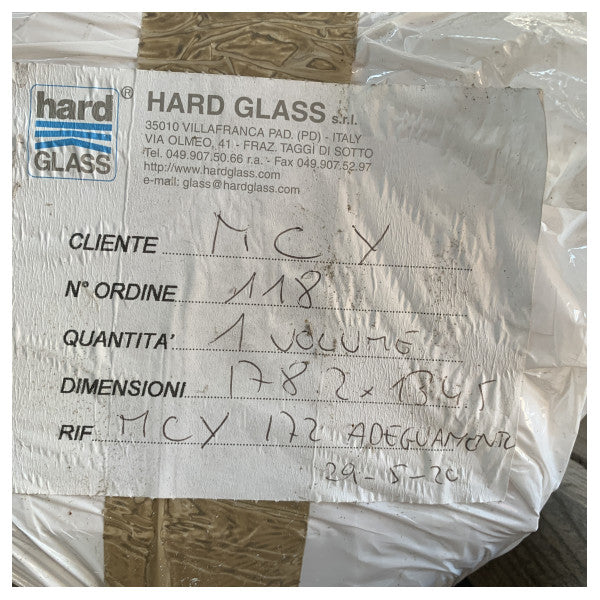 Διαχωριστικό δωματίου από μαύρο γυαλί Hard Glass 178 x 134 cm
