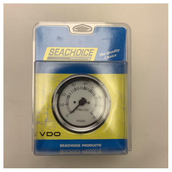 SEACHOICE VDO MOTOR Tachometer 8000 U / min Weiß - 15161