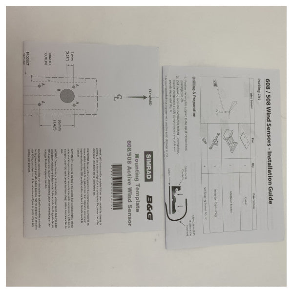 B&G 000-13714-001 608 Masthead Windtransducer NMEA 