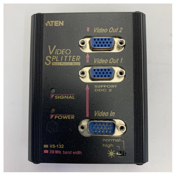 Aten VS-132 Video Splitter - 2-Poorts VGA Splitter with Power Supply