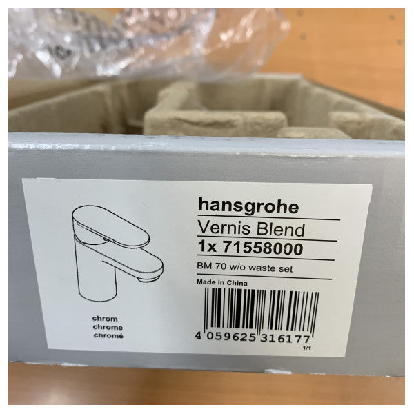 Grifo mezclador de lavabo Hansgrohe Vernis Blend 70 - Cromo - 71558000 