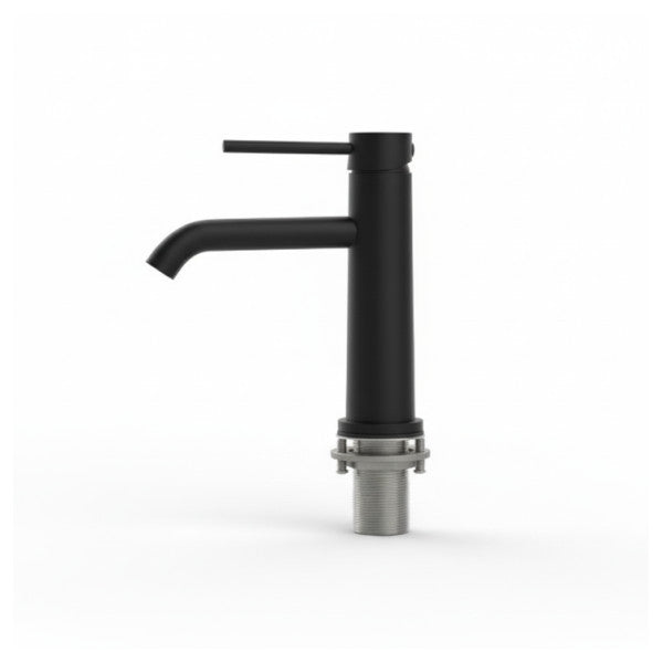 Rubinetto per lavabo monocomando rivestito in nero - WK011 