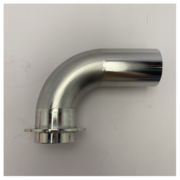 Uscita di scarico Riva in acciaio inox 50 mm piegata