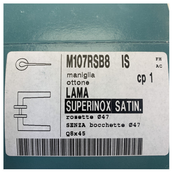 مجموعة مقبض الباب Olivari Lama M107 من الفولاذ المقاوم للصدأ المصقول 