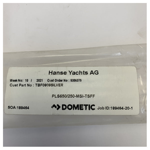 Dometic PLS650/250-MSI-TSFF プレーテッドシェード セーリングボート用 - 650 x 250 mm 