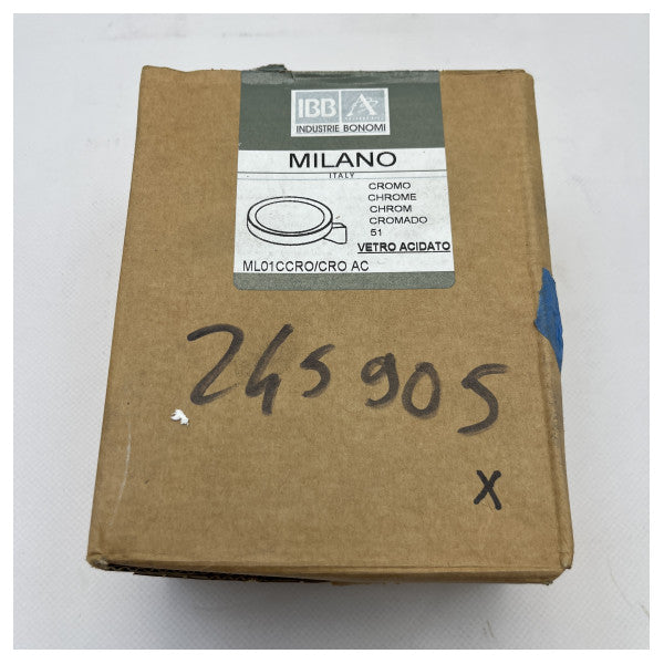 Suporte para Sabonete IBB Chrome com Vidro Fosco - ML01CCRO/CRO 