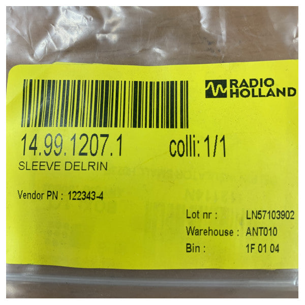 122343-4 Delrin Sleeve Marine Electrical Insulator 