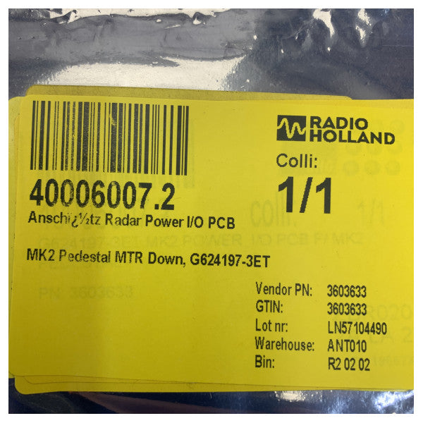 Raytheon Anschütz MK2 Pedestal MTR Down G624197-3ET 