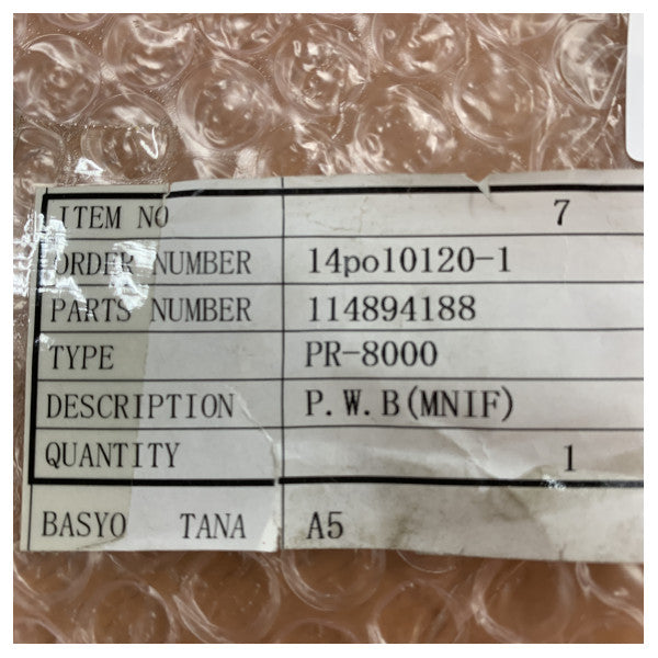 Tokyo Keiki PR-8000 Autopilot PCB PWB (MNIF) Elettronika Marittima 