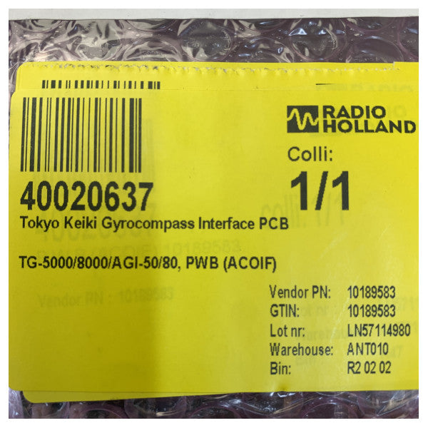 Interface PCB de gyrocompas Tokyo Keiki 10189583 - Électronique marine 