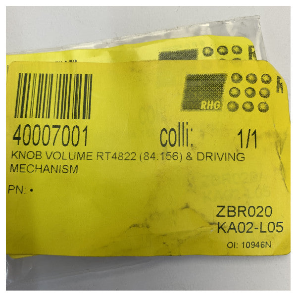 Sailor RT4822-1 VHF Volume Button Black