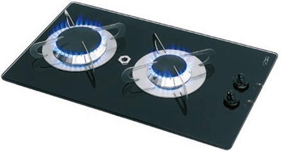 CAN PV1357 Fornello a gas a doppio bruciatore da incasso 
