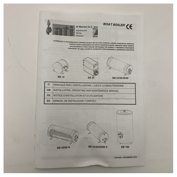 غلاية جونسون مارين 30 لتر من الفولاذ المقاوم للصدأ 1200 وات 230 فولت - 56-47456-02
