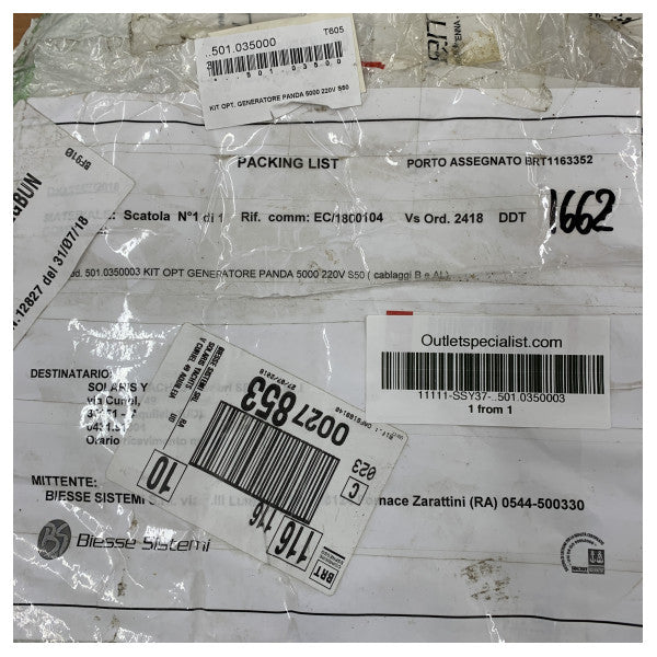 Fischer Panda 5000 220V S50 Marine Generator Verdrahtungsset für Solaris Yachten 