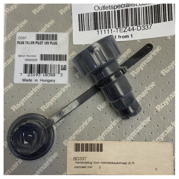 Wtyczka połączeniowa Raymarine D337 Tiller Pilot - Tru-Hull 6-pin seria 1000 i 2000 