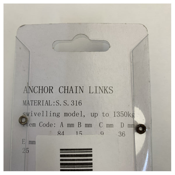 Goujon en acier inoxydable Allpa 078382 pour chaîne de 8 mm 