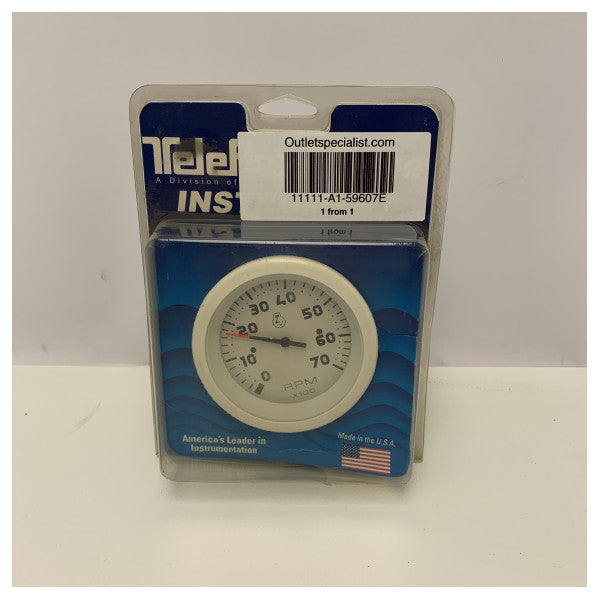 Teleflex 7000 RPM Tachometer White - 59607E