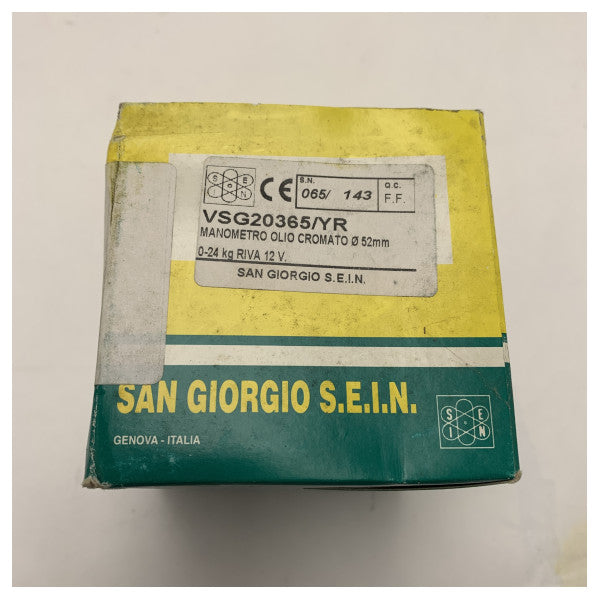 San Giorgio | Riva VSG20365/YR Oil Pressure Gauge 52mm