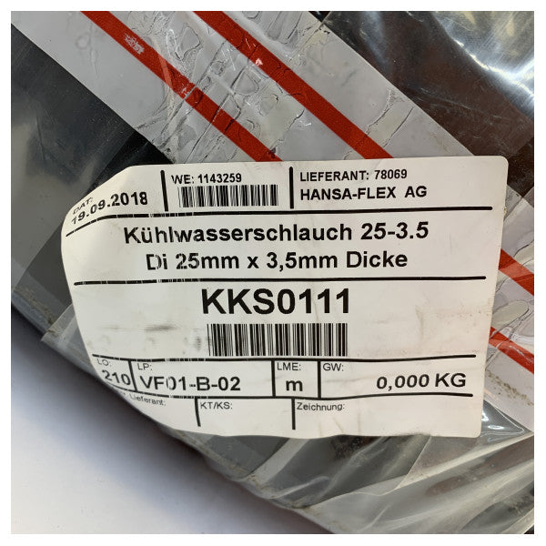 Hansa Flex morski motorni sustav hlađenja crijeva 25mm x 3.5mm - M101025009 