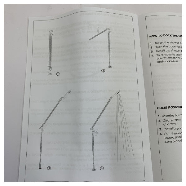 Chuveiro de Deck Exterior Removível em Aço Inoxidável Elka 7080GA 