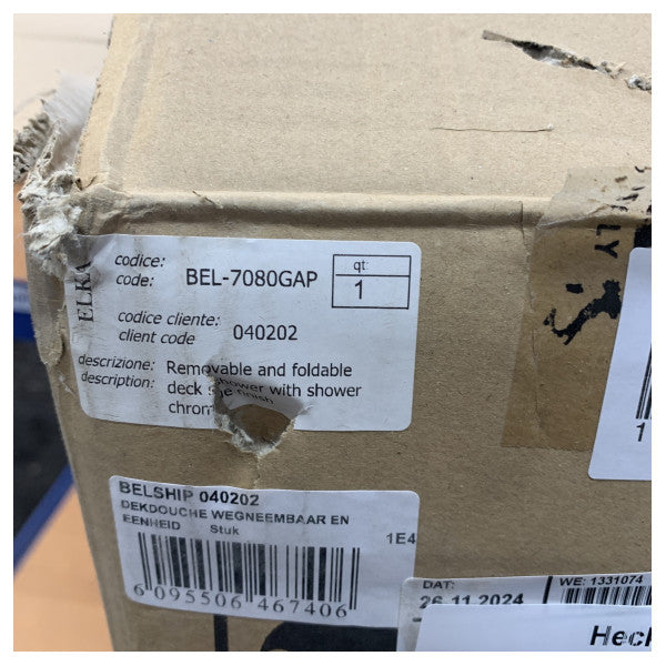 Chuveiro de Deck Exterior Removível em Aço Inoxidável Elka 7080GA 