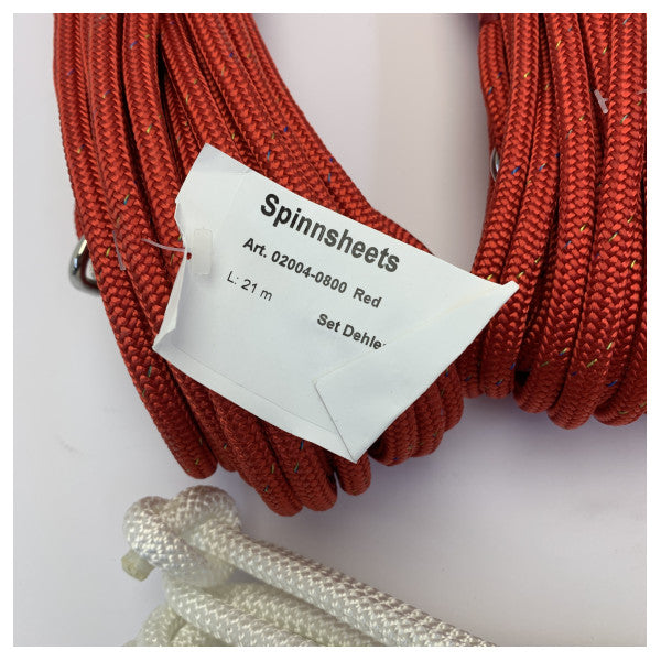 Liros Dehler 29 Spinnaker Tau Kit - 2x 21M RØD + 1x 28M RØD + 2x 7M Hvit 